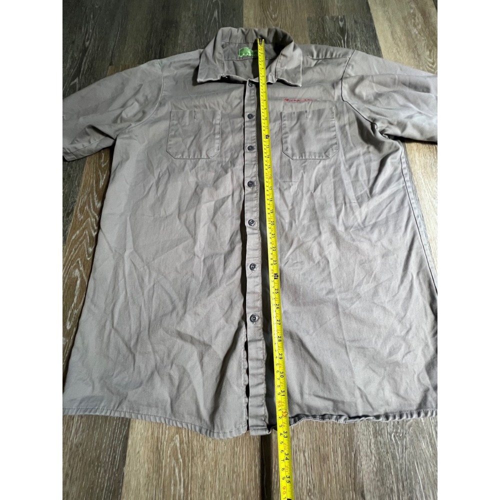Aramark Work Shirt Mens 1XLL Gray Good Short Sleeve Leonardo DRS Cotton Utility - Picture 4 of 5